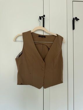 VICI Tailored Brown Button Front Vest